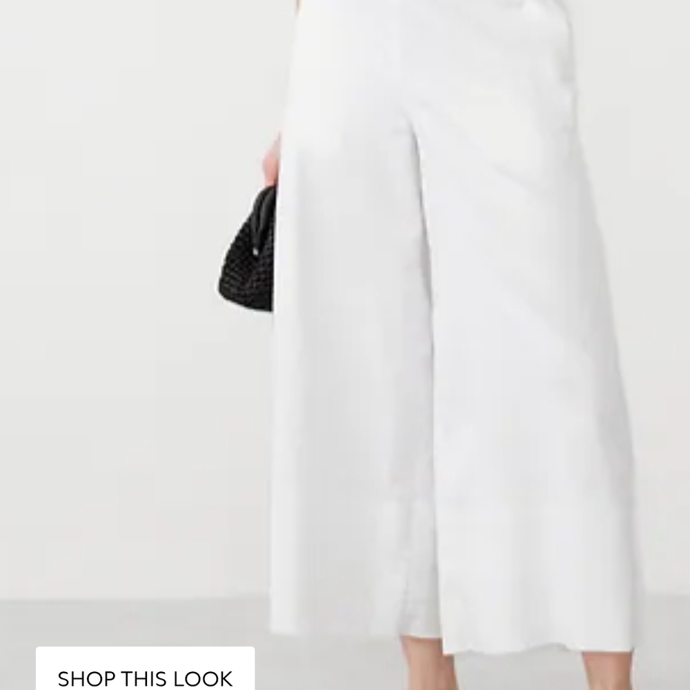 Banana Republic Crisp White Wide-Leg Pants
